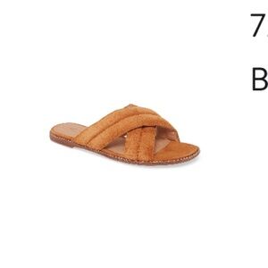 Madewell Tan Sandals with Crisscross Straps